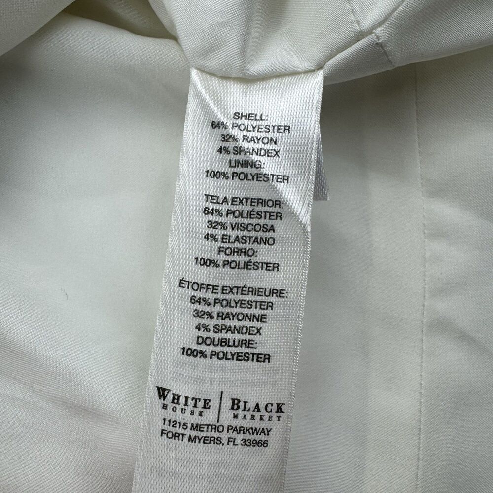 White House Black Market Ecru Ivory Flounce Hem Skirt Size 00 Lined Mini - Picture 7 of 10